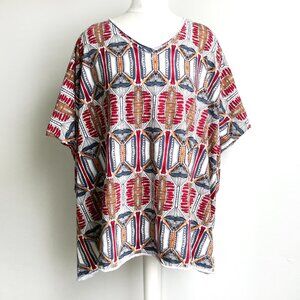 Prairie Cotton Tribal Print Tunic T-Shirt Top